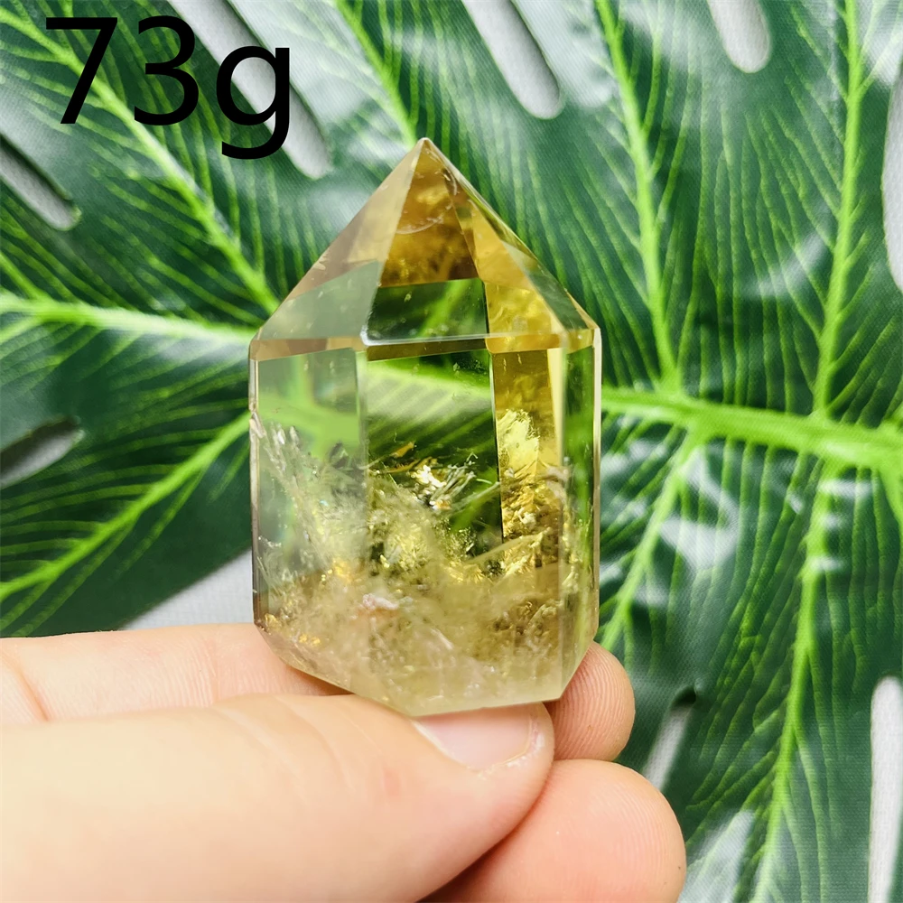 Brazilian Natural Yellow Gemstone Citrine Tower Rainbow Crystal Home Room Decorated Gift Witchcraft Altar Prayer Stone Healing