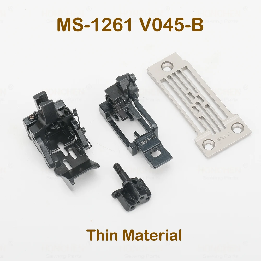 JUKI MS-1261-B MS-1260 Gauge Set 3-Needle Double Chainstitch Crank Arm Needle PlateFeed-Dog Presser Foot Needle Clamp Kit