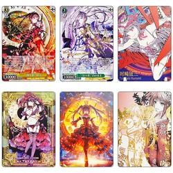 Dea storia Tokisaki Kurumi personaggio Anime collezione di giochi di carte in metallo Flash Card Cartoon gioco da tavolo giocattoli regalo di natale