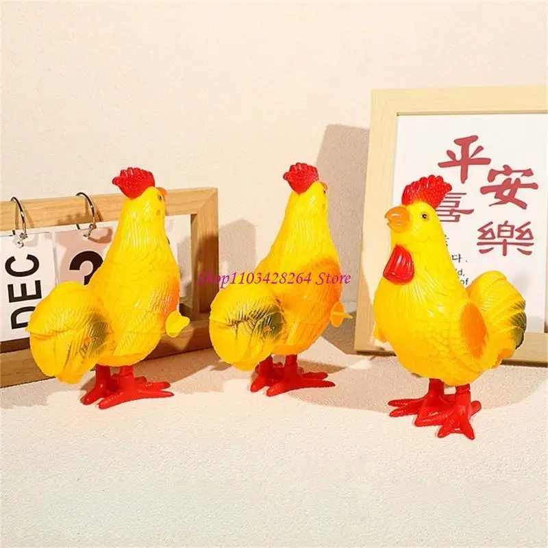 Rooster Wind Up Robot per il compleanno del bambino/Regali Natale giocattolo pollo divertente