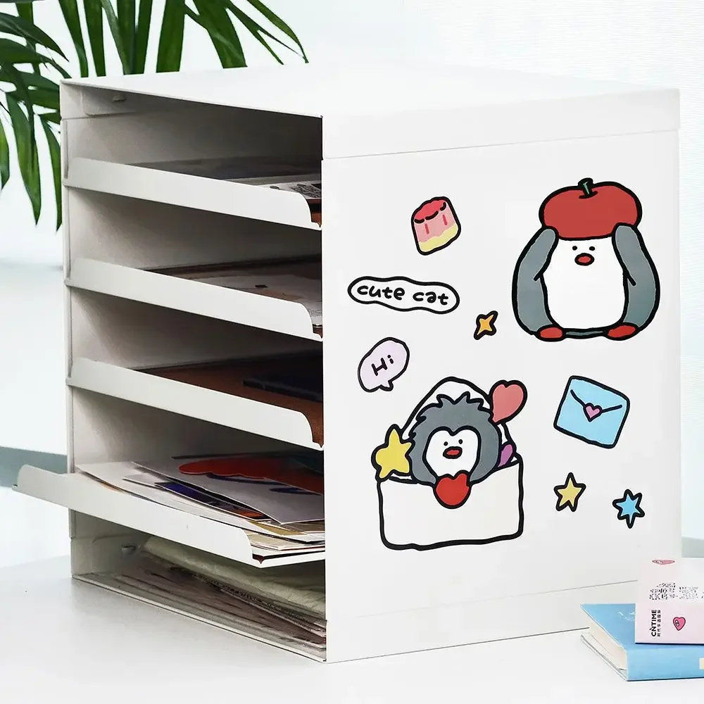 ورقتان من ملصقات الورق الاصطناعية لسكرابوكينغ المجلات، ديكور مذكرات جوكا اللطيفة، قرطاسية لاصقة مقاومة للماء #4