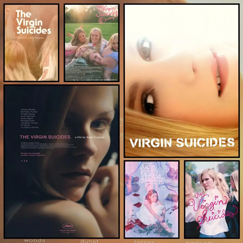 Movie T-The Virgin Suicides Poster Waterproof PVC Wall Poster, Peel-and-Stick HD Art for Living Room, Bedroom and Shop