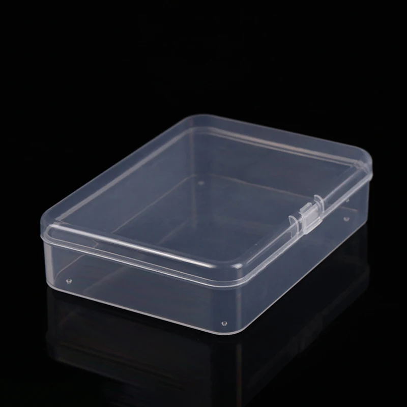 5 uds 9,5*6,5*2,5 cm caja de plástico PP rectángulo Mini caja de contenedores de almacenamiento para joyería/tarjetas de identificación/tarjeta de visita/manualidades/tornillos