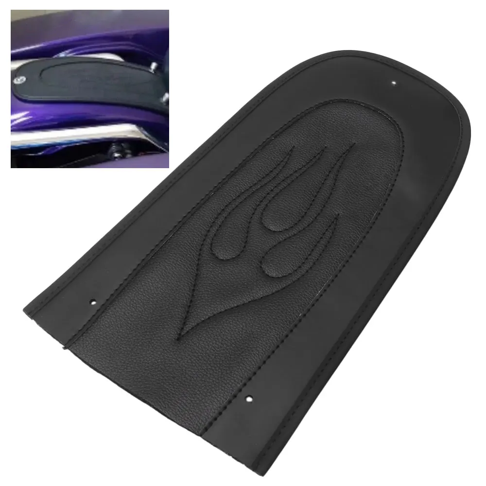 For Harley Touring Road Glide FLTRX 2015–2016 Universal Motorcycle Accessory Flame Stitch PU Leather Rear Fender Bib Cover Pad