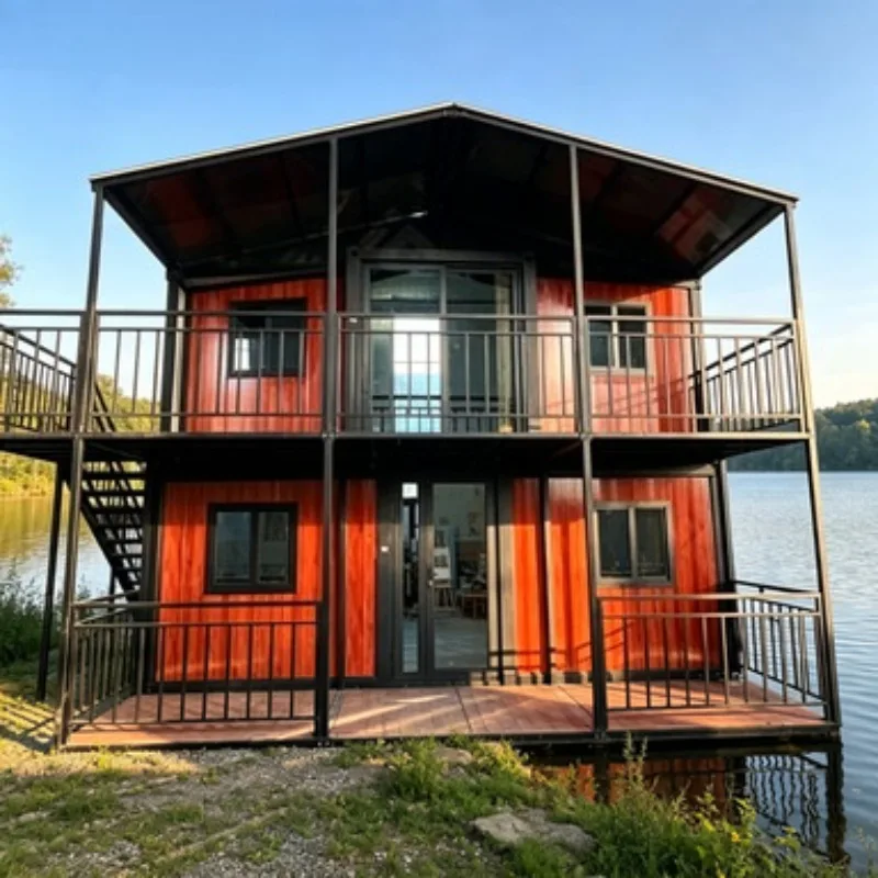 Double Wing Folding and Expandable Container Room, Three Bedrooms One Living Room One Bathroom Outdoor Activity Room