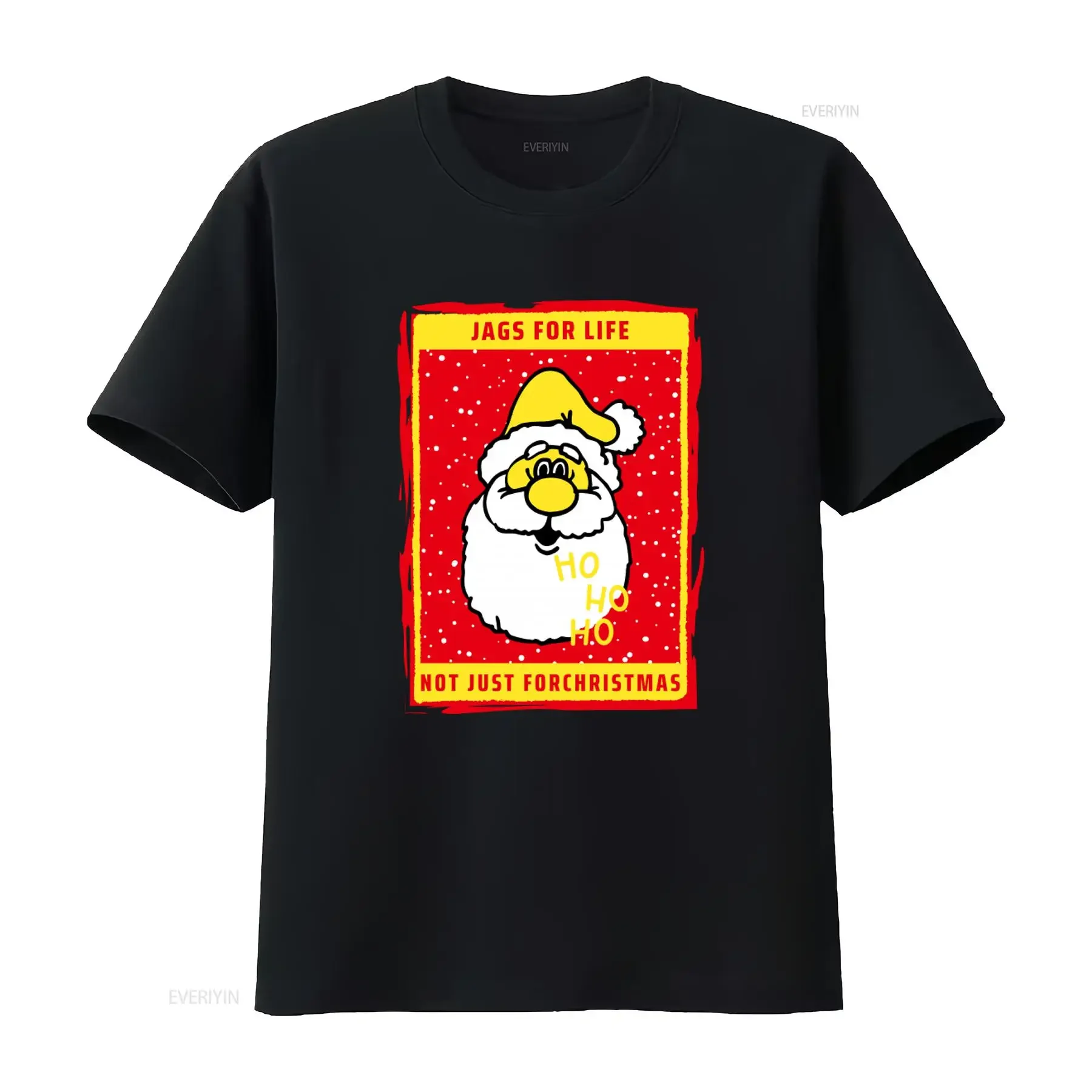 JAGS For Life T Shirt Not Just Christmas Partick Thistle Fan Org Xmas Santa Claus Print vintage Washed Stretched Comfortable