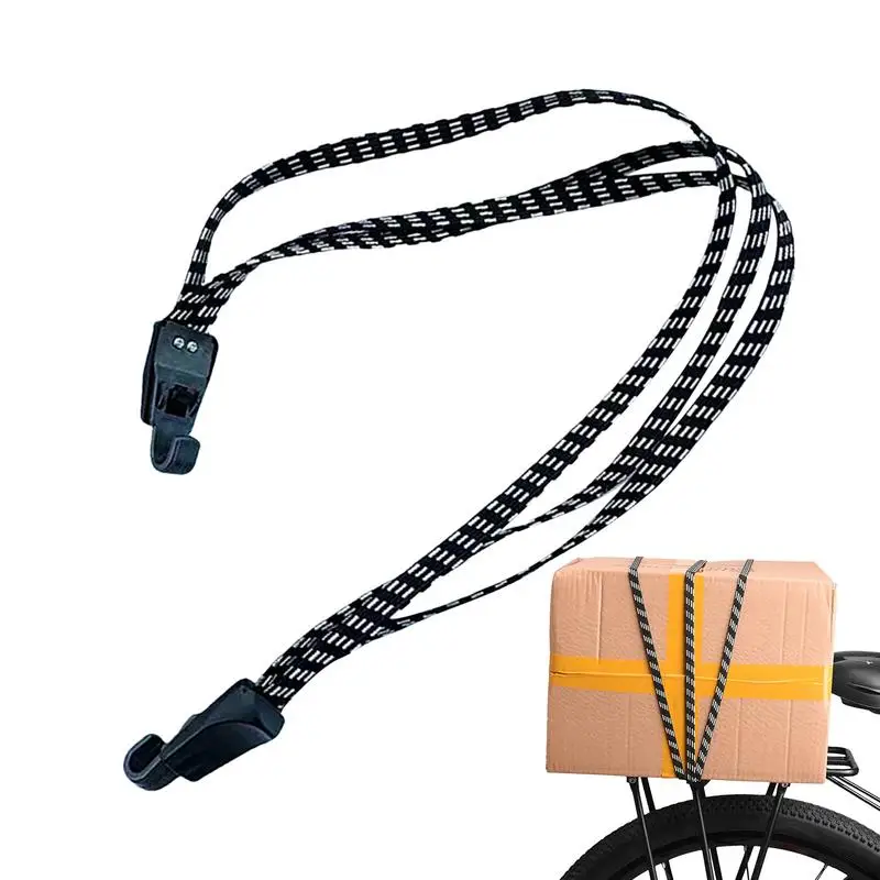 Correas elásticas para equipaje de bicicleta, cuerda conveniente para empaquetar equipaje con gancho, correa de sujeción gruesa para equipaje de motocicleta, bolsa de viaje segura