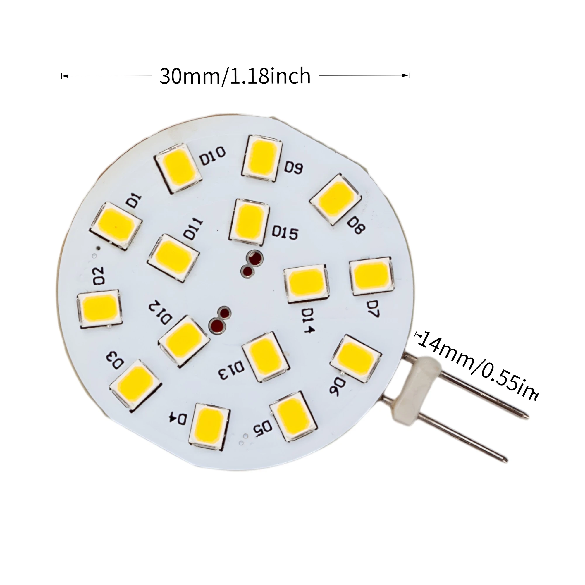 Marine Cabinet LED G4 RV Bulb 3W Dia30mm 15LED 2835SDM  Dimmable AC/DC 10-30V 12V 24V JC Disc Constant Current Driver