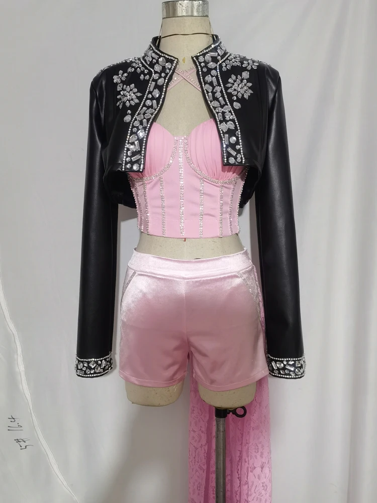  Jennie Performance Outfit Jazz Dance Stage Costume Women's Group Bohemian Style Festival Fashion Dancewear view 5