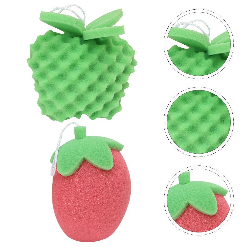 

2 Pcs Baby Body Scrubbing Sponge Scrubber Children's Bath Exfoliating Loofah Pouf