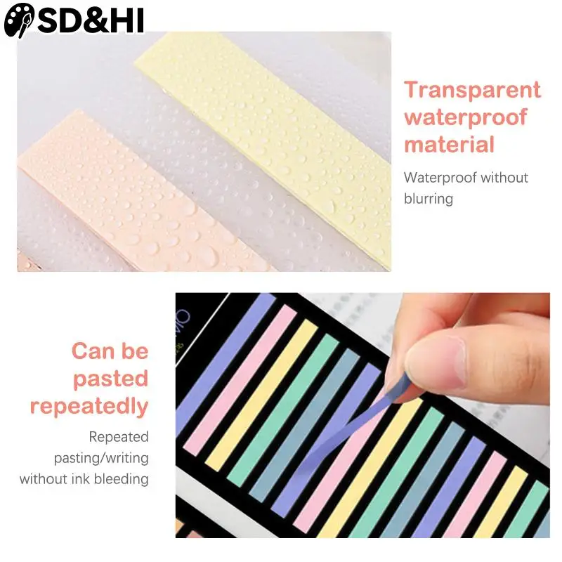 300 fogli arcobaleno Color Index Memo Pad Sticky Notes Paper Sticker Notepad segnalibro materiale scolastico cancelleria Kawaii 15*20 pz