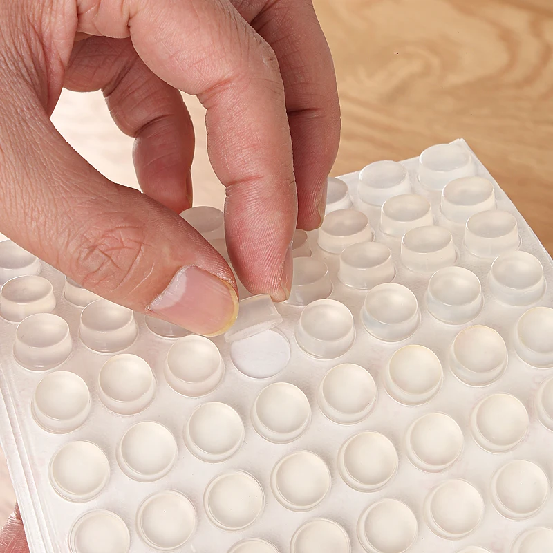 Silicone Door Handle Protection Pads Wall Stickers Particle Absorbent Kitchen Cabinet Fridge Door Stopper Bumper Decors
