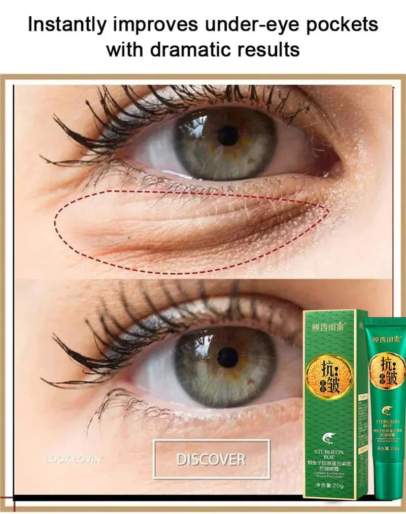

Anti Wrinkle Eye Cream Dark Circles Remover Eye Bags Puffiness Fade Fine Line Firming Skin Moisturizing Brightening Eye Care Gel