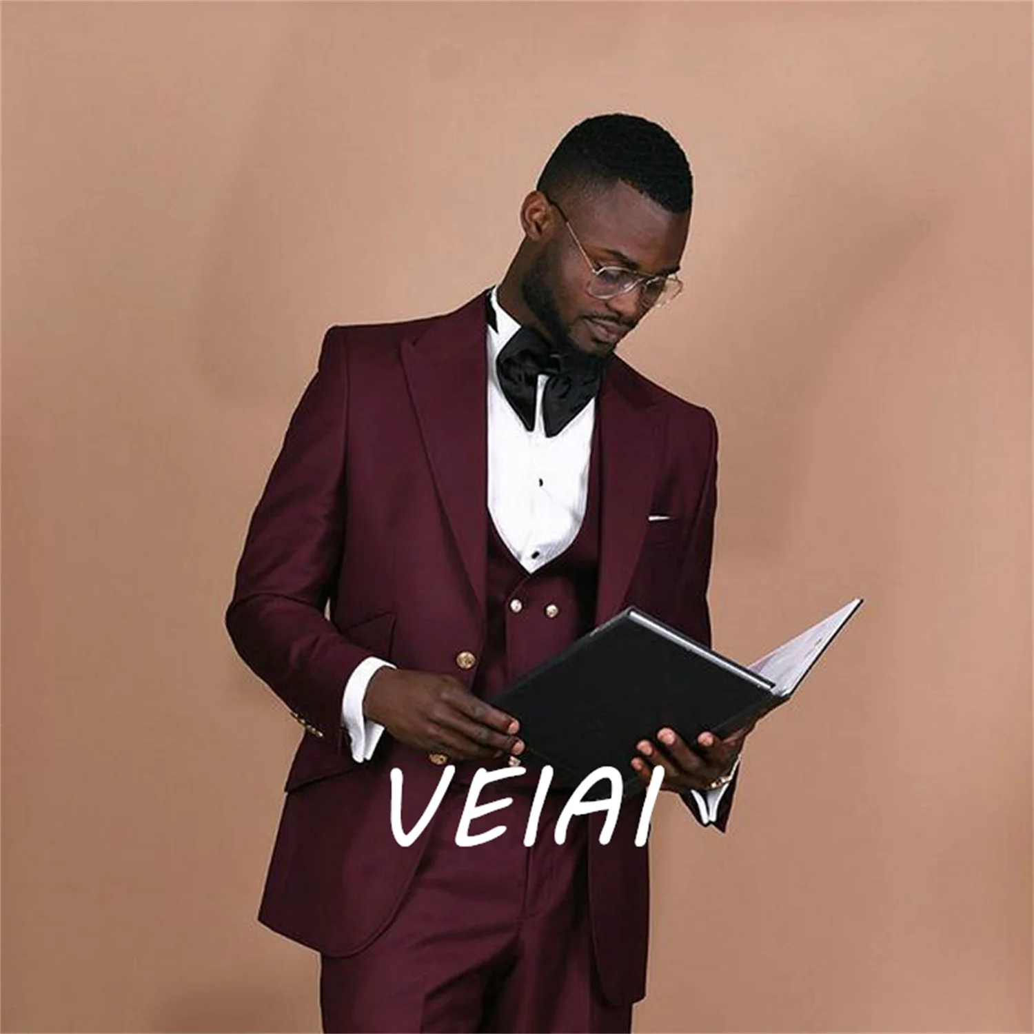 

CustomizedBurgundy Wedding 2 Pieces Men Suits New Fashion Costume Homme Mariage Groom Prom Blazer Masculino Terno Tuxedo Jacket