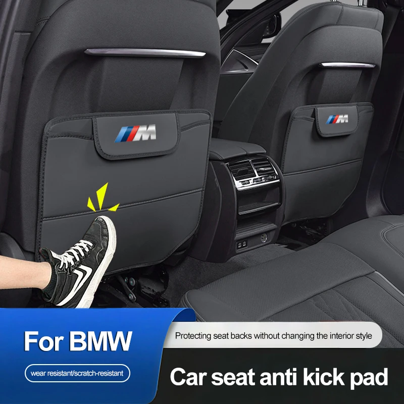 

Leather Car Seat Protector Kids Anti-kick Pad Storage Bag For BMW M E46 E90 E60 F30 G20 X1 X2 X3 X4 X5 X6 X7 i3 i4 i5 i7 M2 M4