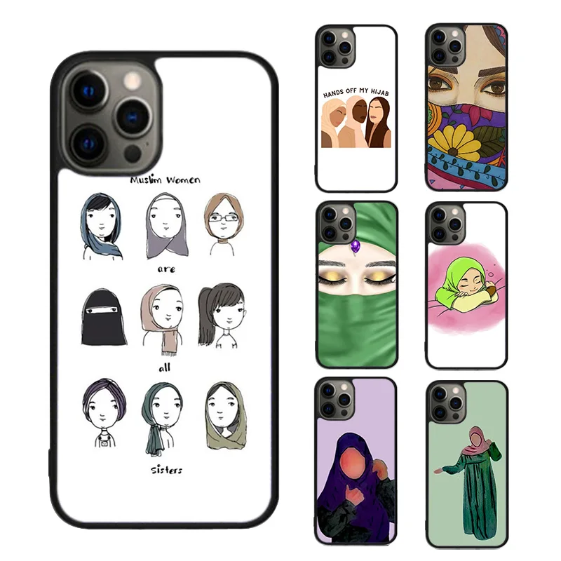 Muslim Islamic Eyes Arabic Hijab Girl Phone Case cover For iPhone SE2020 15 16 14 13 12 11 Pro Max Coque For Apple 8 PLUS 7 XS