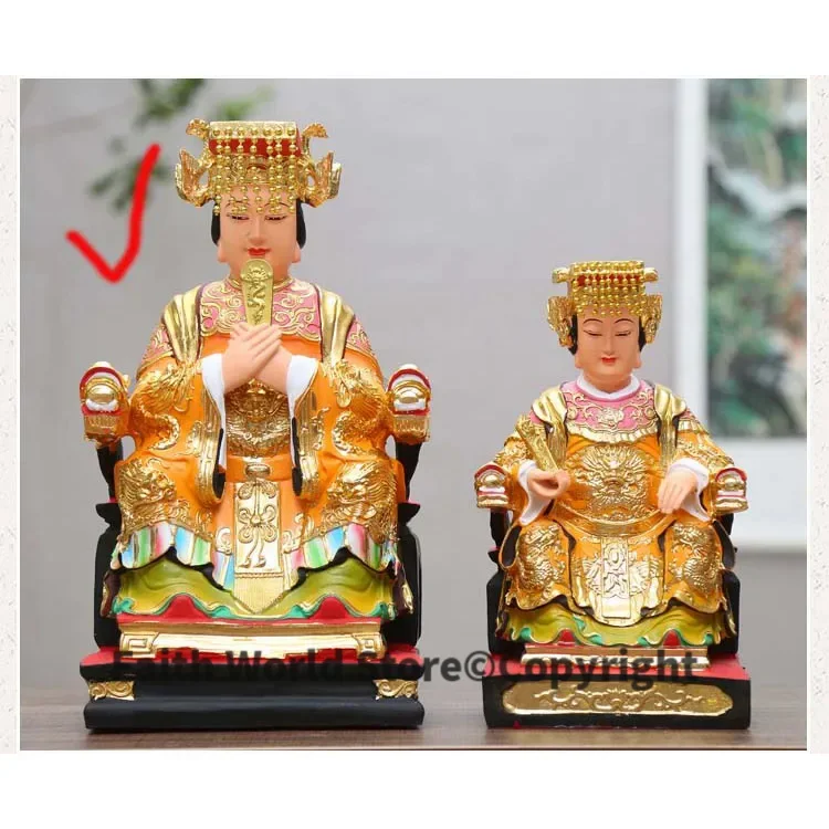 39cm large Southeast Asia HOME Shrine efficacious protection Gold plating Sea god goddess Matsu MAZU buddha FENG SHUI statue