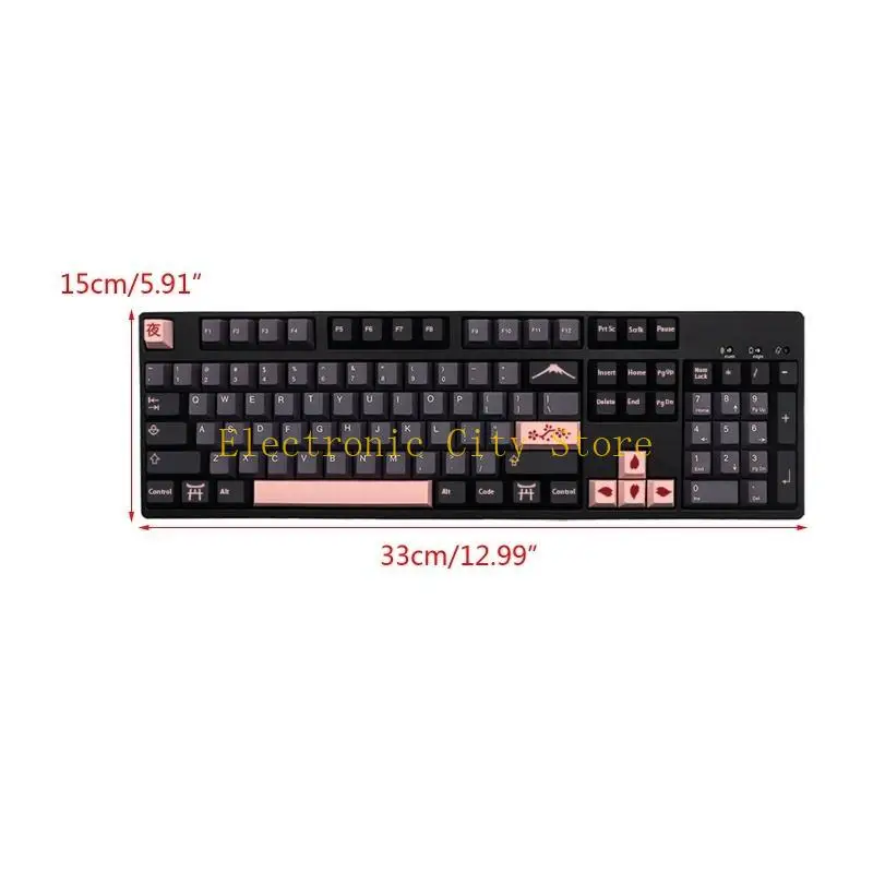 136 PBT Dye Sublimation KeyCaps Cherry MX Meccanico Giappone / Inglese KeyCap Hu8d