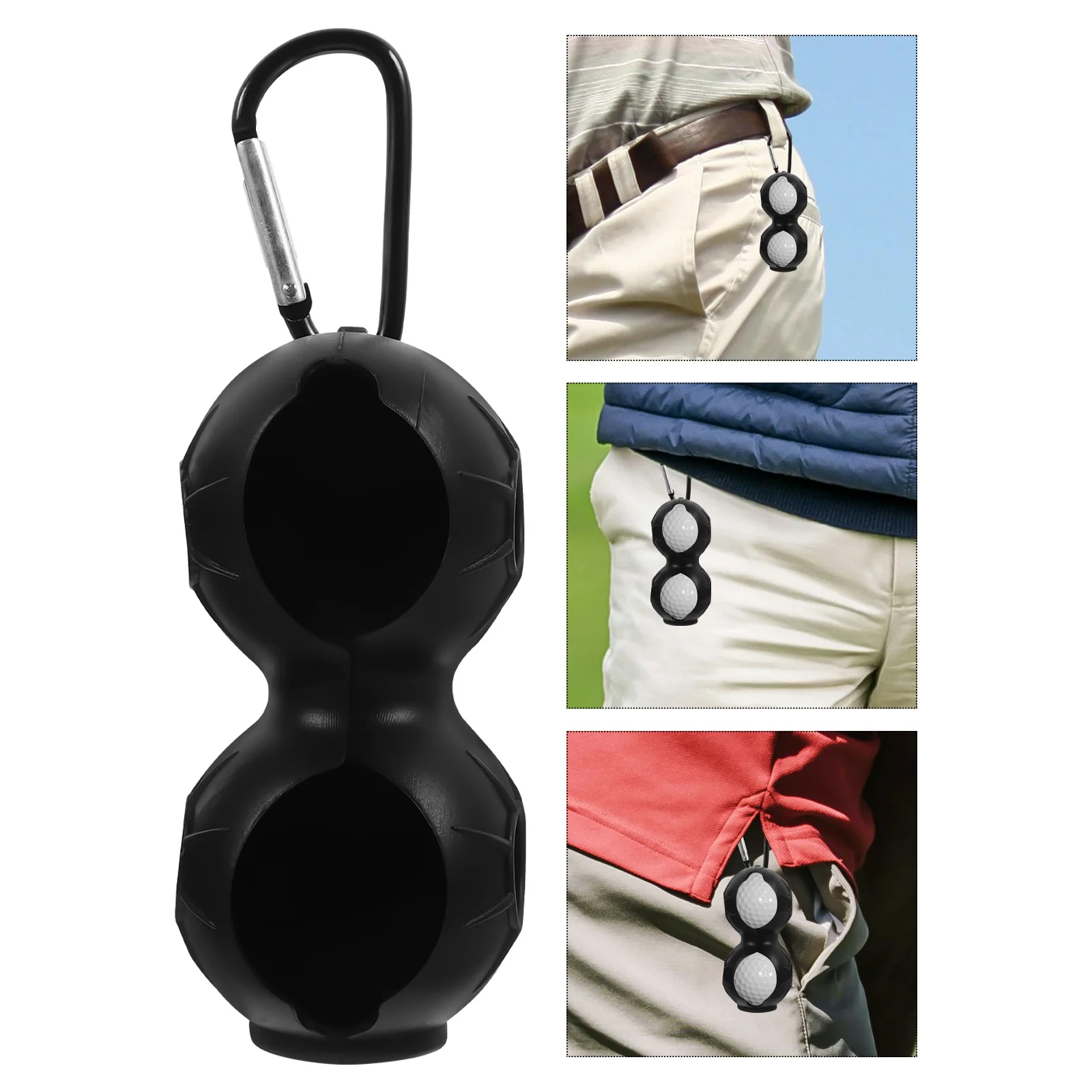 2 قطعة حامي كرة الجولف سيليكون سبائك الألومنيوم واسعة الرأس المحملة النار المحمولة حامل الكرة المرنة للاستخدام في الهواء الطلق