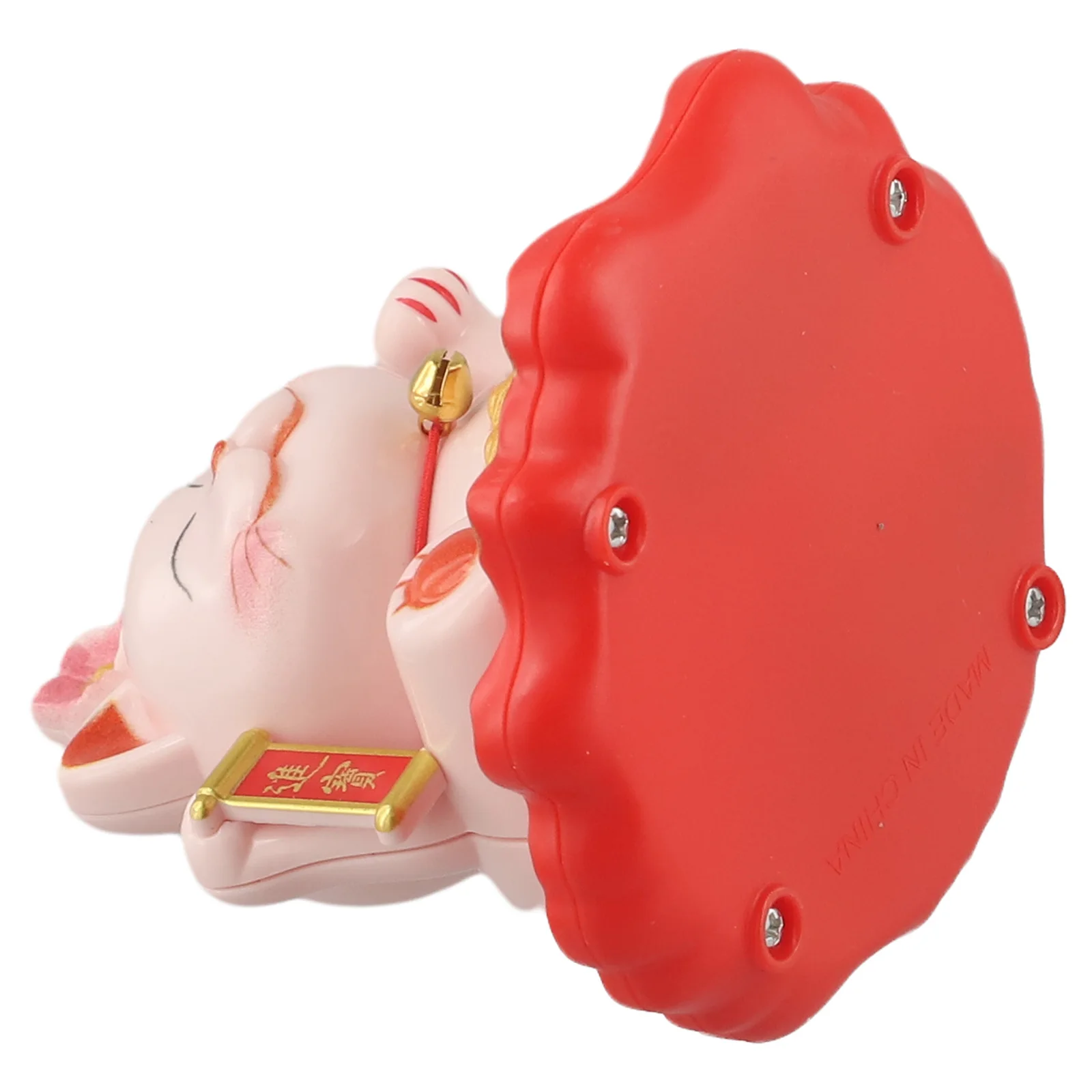 Feng Shui Lucky Cat Automatic Waving Lucky Cat For Home Blessings Pink Home Decoration No Batteries Needed For Home