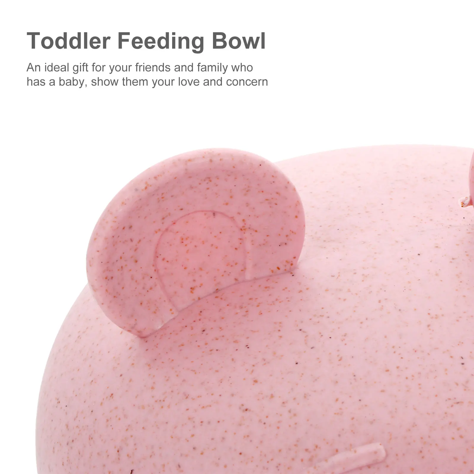 2 ชุดหูคู่ชามเด็กเป็นมิตรกับสิ่งแวดล้อมปลอดภัยเด็กวัยหัดเดินชามให้อาหารพลาสติก Self Feeding การฝึกอบรมชามสําหรับข้าว