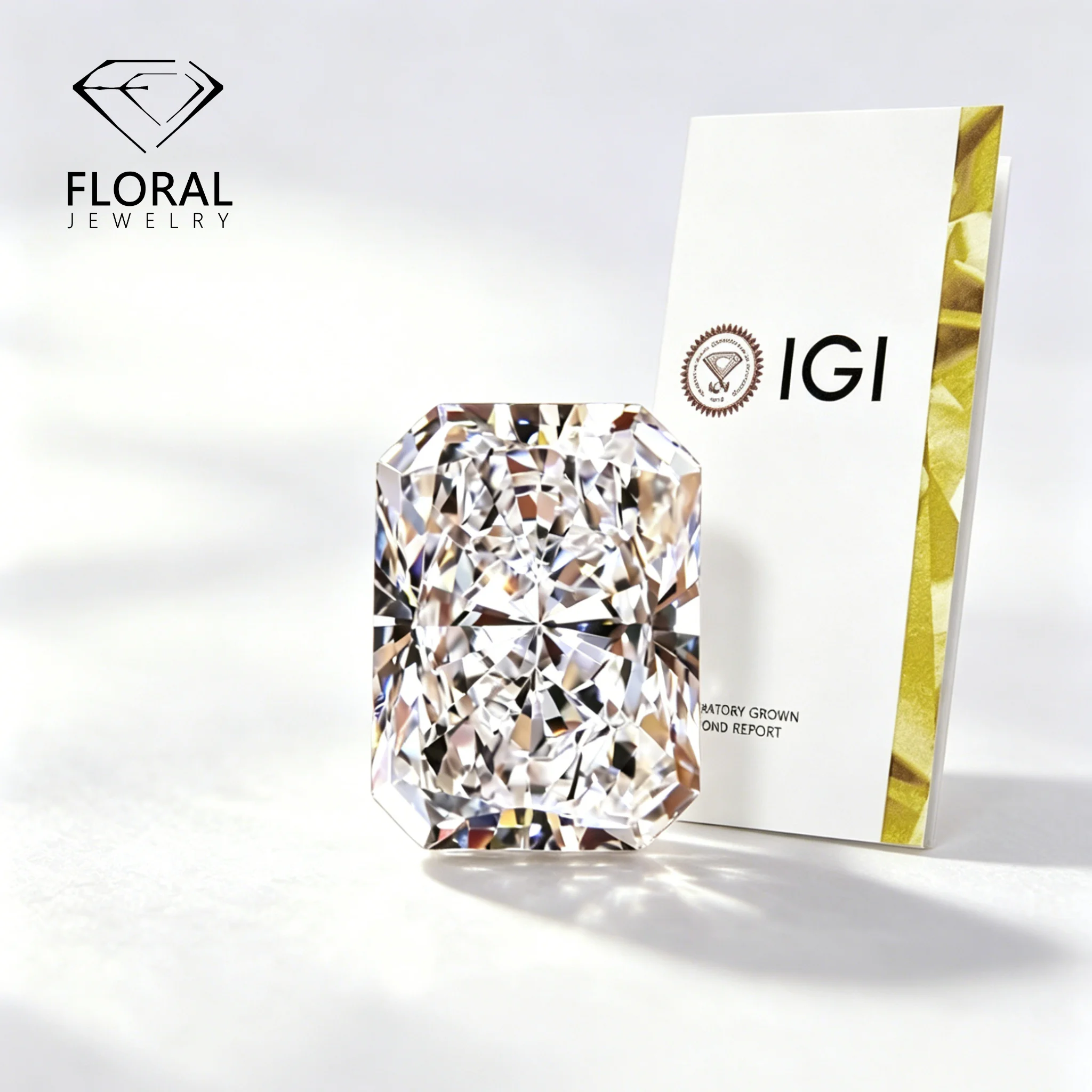 

IGI Certified Radiant Cut Lab Grown Diamond 1-5ct DEF VVS VS Loose Diamond for Jewelry Making