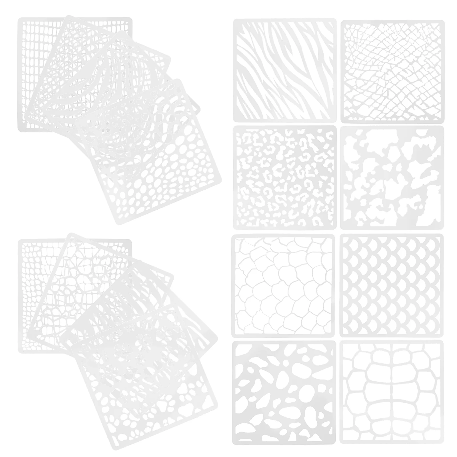 

16 Pcs Stencil Leopard Template Scrapbook 1520X1520X010CM The Pet Painting Stencils Hollow-out Drawing Templates