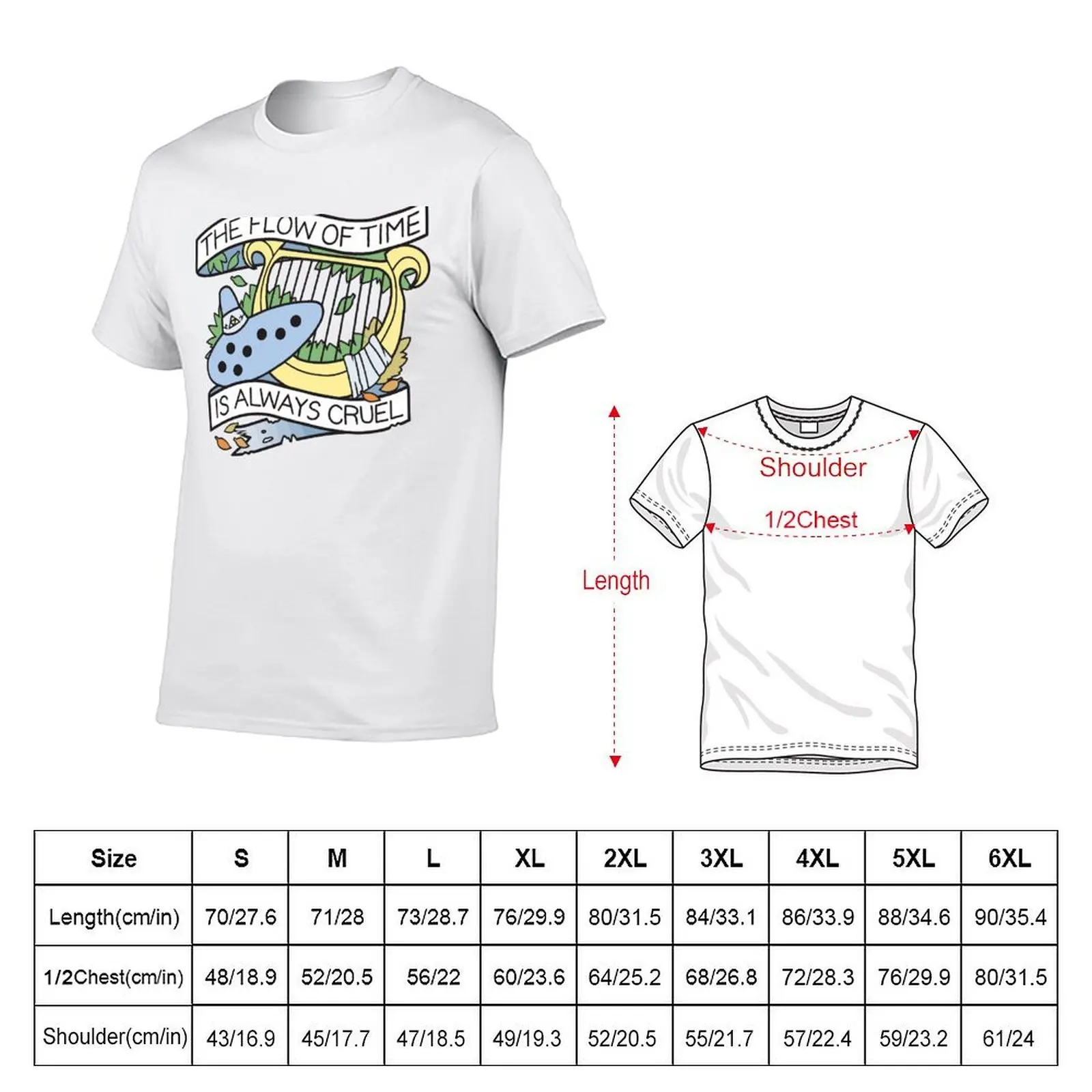 The Flow of Time is Always Cruel T-Shirt cotton man t-shirts Aesthetic clothing t shirts for men graphic