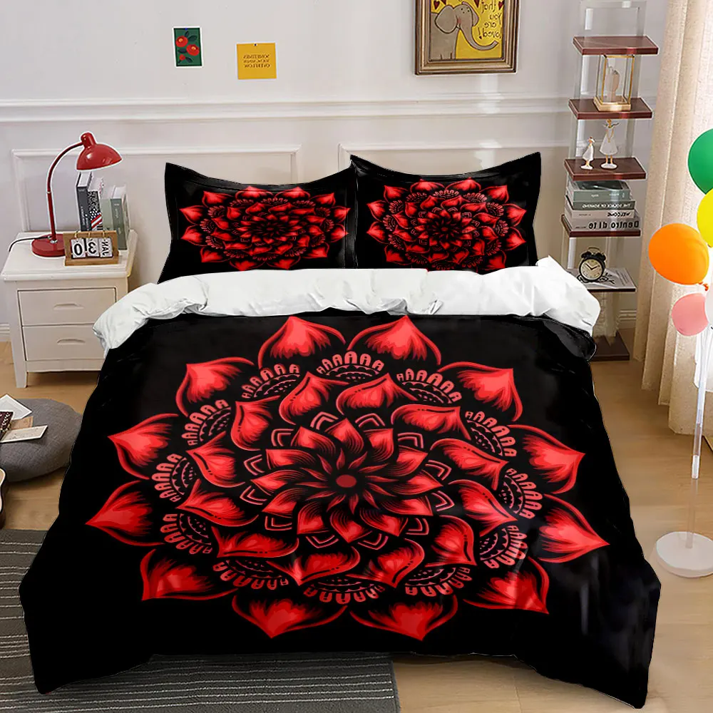 

"Mandala Flower Decorative Set" Soft Comfortable Duvet Cover Bedding Set Included 1*Duvet Cover & 2*Pillowcases, gift
