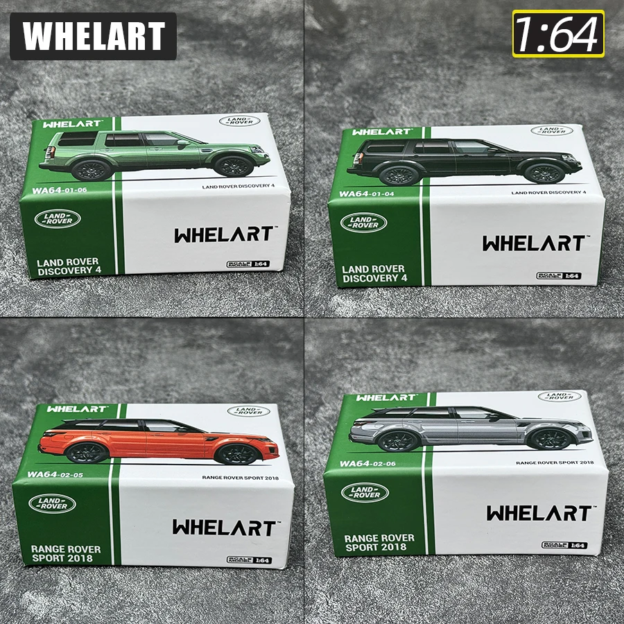 WHELART 다이캐스트 모델 1:64 스케일 뉴 랜드 로버 디스커버리 4 레인지 로버 스포츠 SUV 모델 정적 디스플레이 컬렉션
