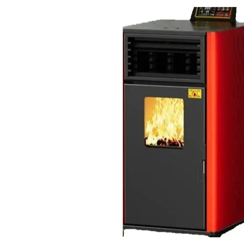New intelligent winter biomass pellet heating stove household indoor rural heating stove firewood dual-purpose
