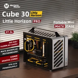 C30Pro_27.5L MATX scheda madre con spina posteriore supportata e alimentazione ATX e dispositivo di raffreddamento ad aria da 162mm o custodia per Computer Master meccanico AIO 360