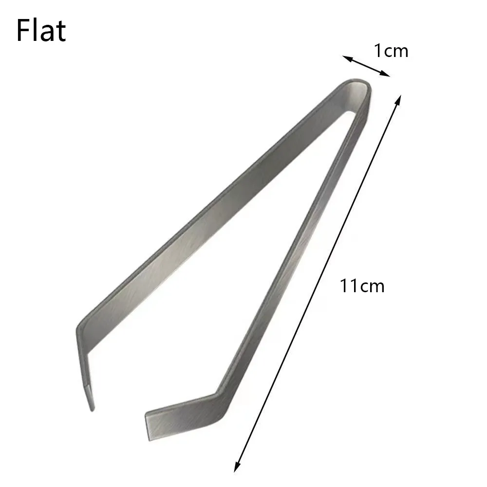 جديد شقة عظم السمك الملقط مائل الأسماك أدوات تنظيف خنزير كماشة الشعر الفولاذ المقاوم للصدأ مقاطع إزالة الشعر #5