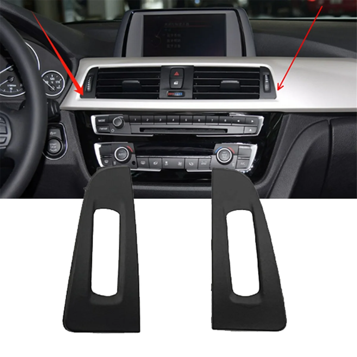 Car Dashboard Middle Air Conditioning Vents Trim Panel 51459231206 for BMW 3 4 Serise F30 Air Outlet Grille Trim Strip