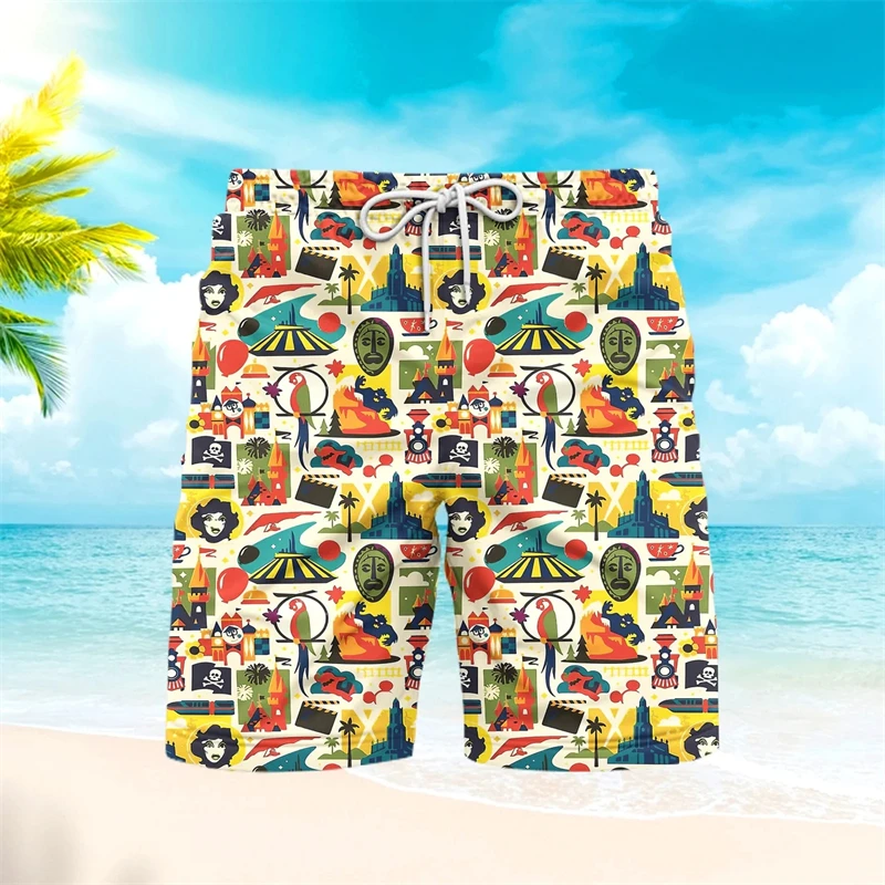 Palm Tree Tropical Men's Resort 3D Printed Board Man Swim Shorts Swim Pocket Comfort Breathable Short Hawaiian Holiday Beach