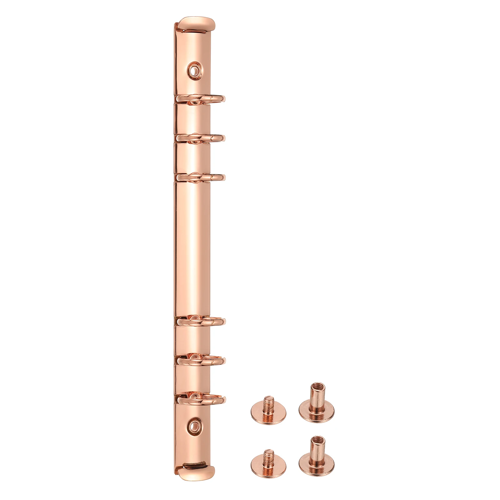 1/2/3Set A5 6-Hole Ring Binder Mechanisms Replacement Binder Planner Rose Gold Loose Leaf Notebook Accessories