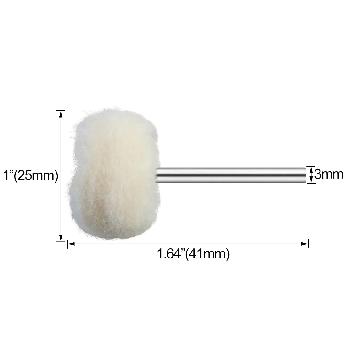 5/10/20 Pcs Cashmere Polishing Buffing Wheel for Rotary Tool, 1/8'' Shank Polishing Wheel for Watch Jewelry Buffer Dremel