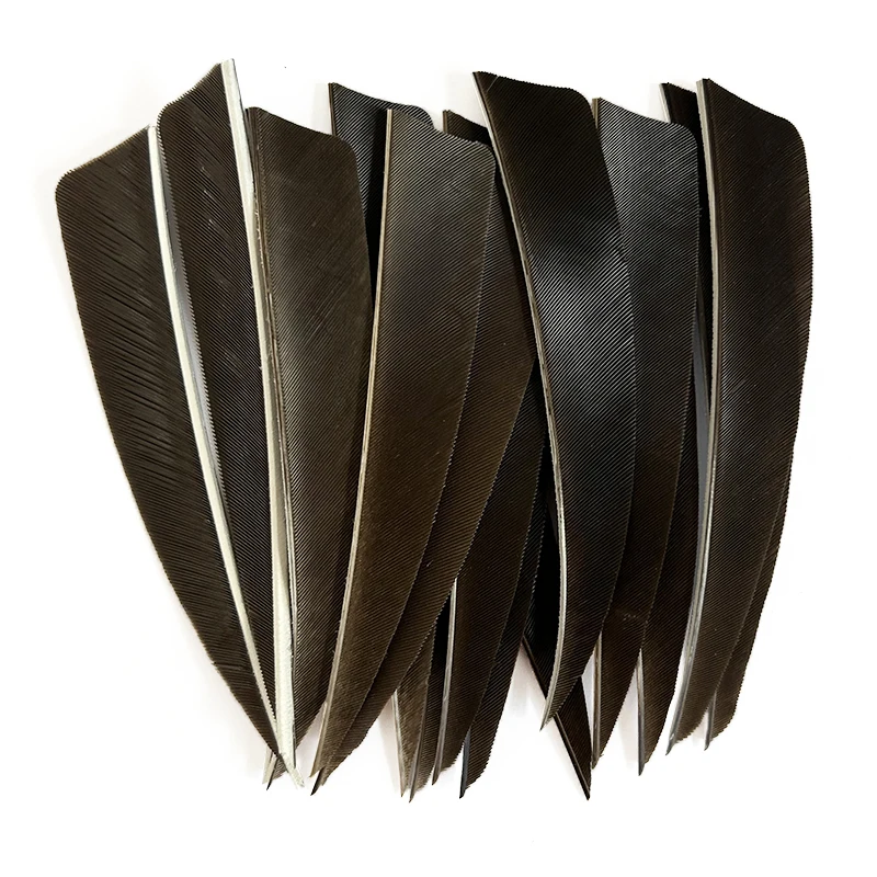 New Arrival 50Pcs 3/4/5 Inch Natural Grey Turkey Arrow Feathers Fletching No Colored 100% Natural Gray Feathers Archery Vanes