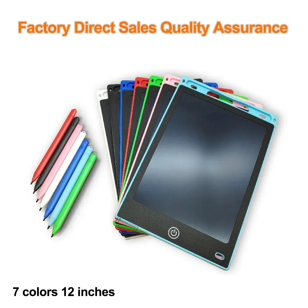 12 Inch 2 Styles LCD Writing Tablet Drawing Board Repeatable Erasable and Writable LCD Handwriting Pad for Children Boys Girls