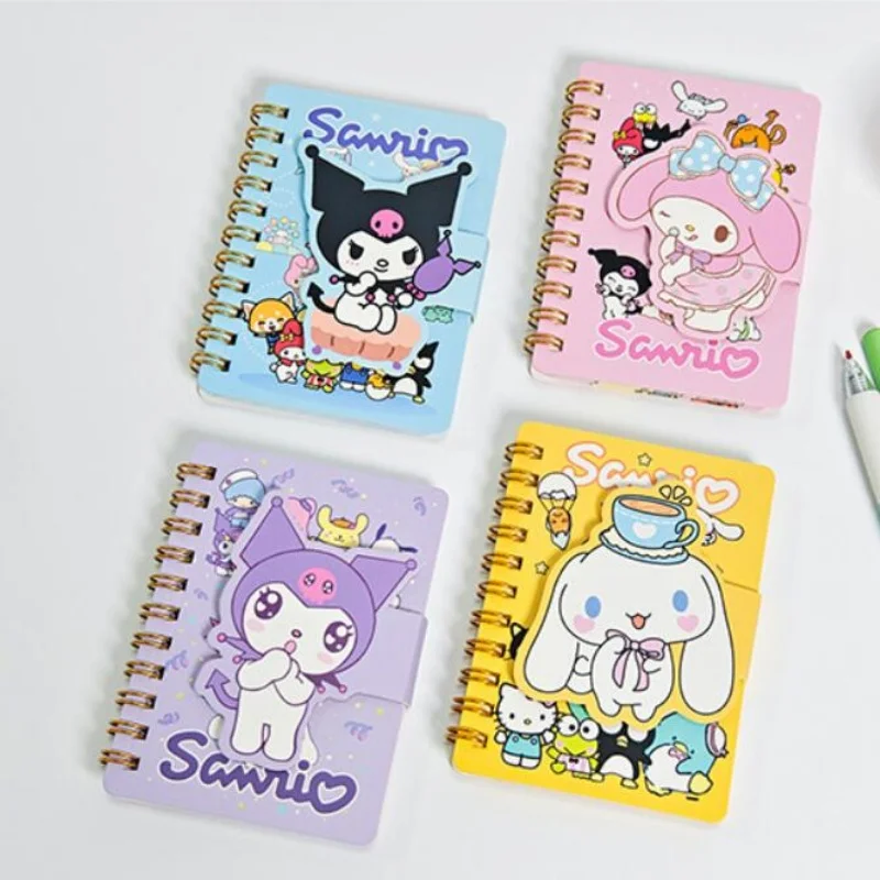 16 teile/los Sanrio Kuromi Melody Kitty Cinnamoroll Spule Memo Pad Nette Notizbuch Tagebuch Planer Schreibwaren Geschenk Schule Liefert