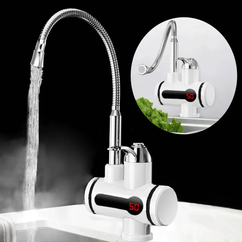 Rubinetto dell'acqua elettrico della cucina della famiglia acqua di calore istantaneo con Display digitale della temperatura per l'uso del bagno di casa