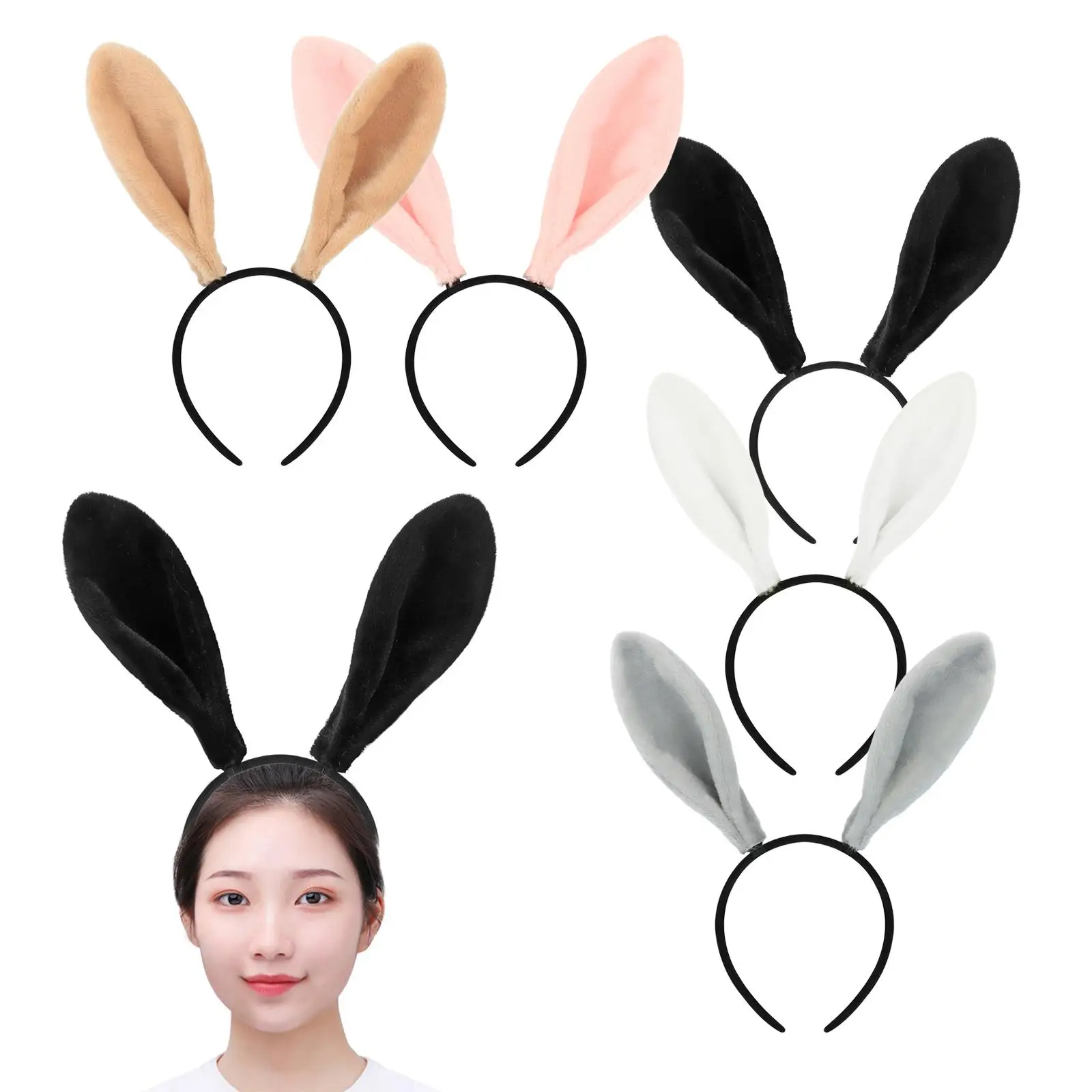 Faux Ears Headband Headdress Animals Decoration Dressing up Hair Bands for