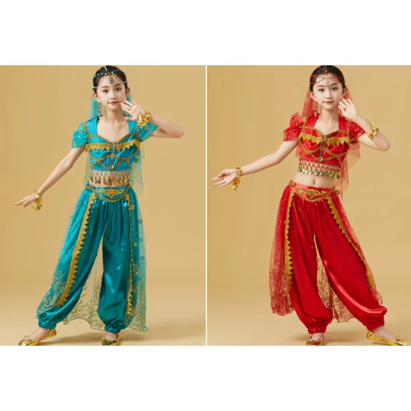 Danza nazionale per bambini danza dello Xinjiang danza danza del ventre abbigliamento da spettacolo per la giornata dei bambini