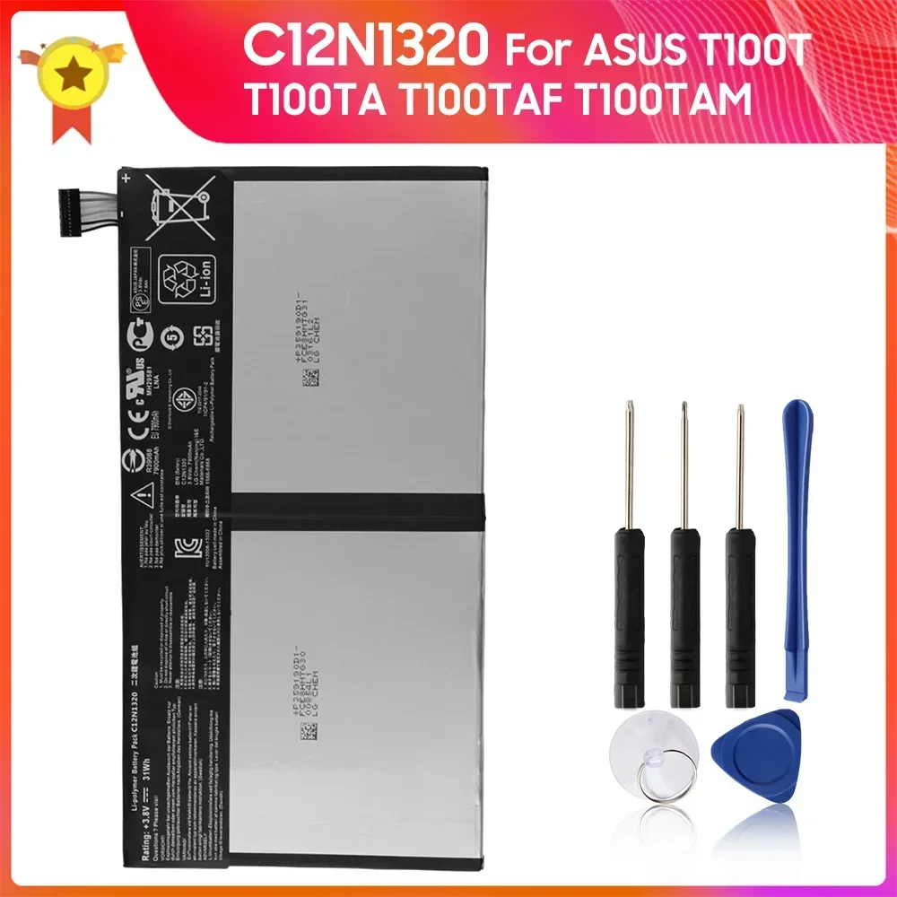 Replacement Battery C12N1320 For ASUS T100T T100TA T100TAF T100TAM High Quality Batteries 7900mAh With Tool