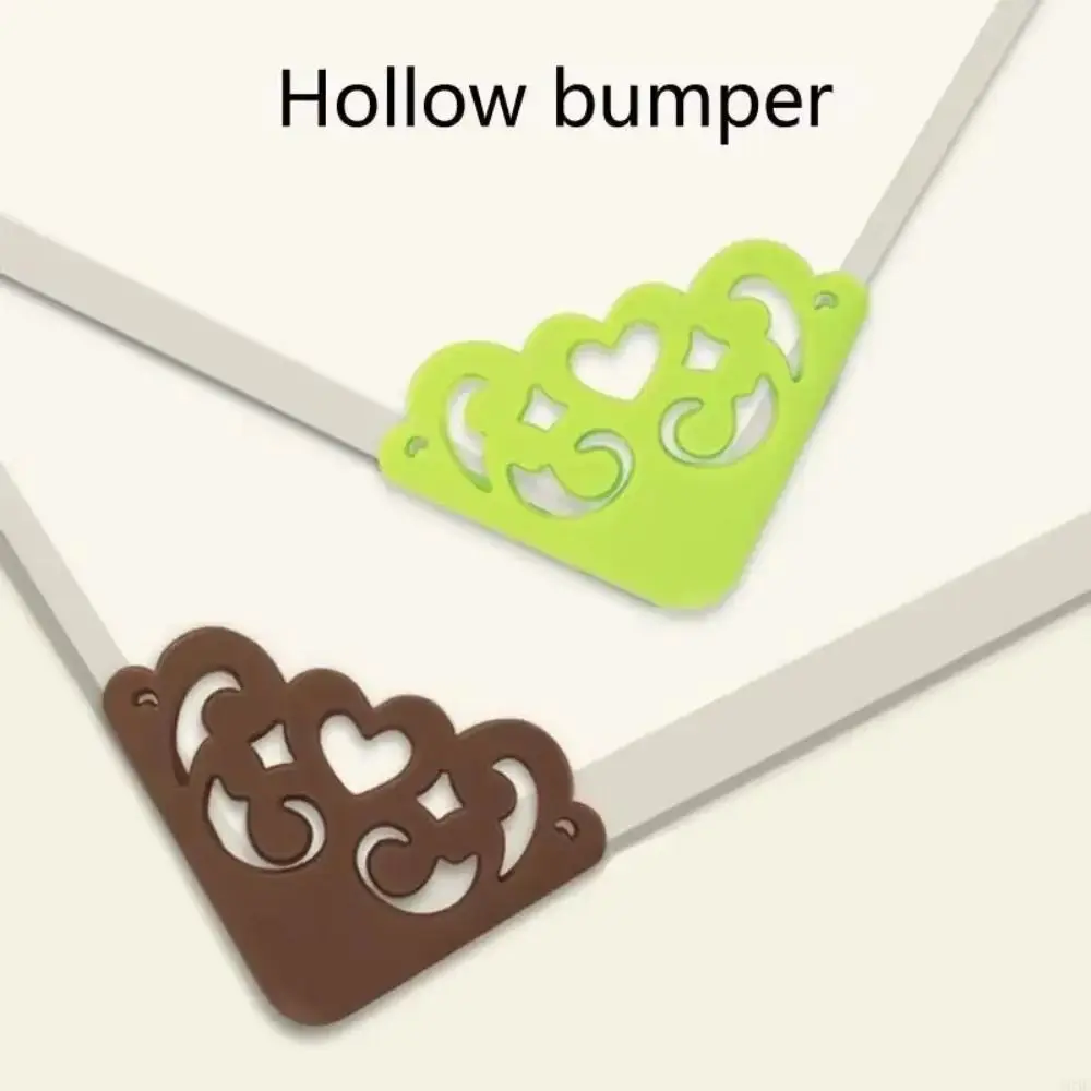 8Pcs Hollow Out Table Corner Guard Love Pattern Soft Edge Guard Cover Right Angle Design Decorative Furniture Bumper