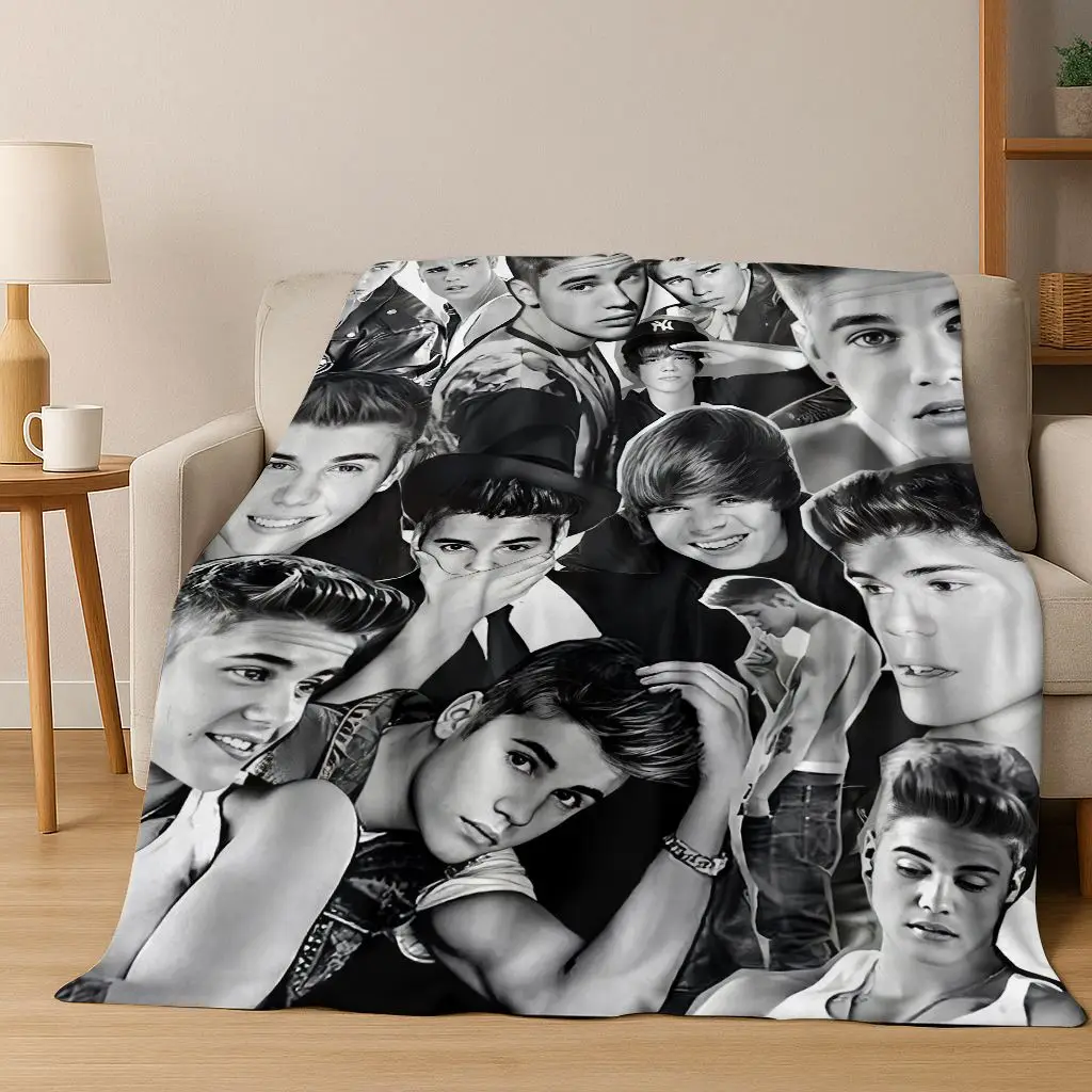 26 نمط جاستن بيبر JJ نجم المغني الفانيلا بطانية ، دافئة ومريحة لينة رمي بطانية للمنزل غرفة نوم غطاء أريكة تتحول لسرير طفل #6