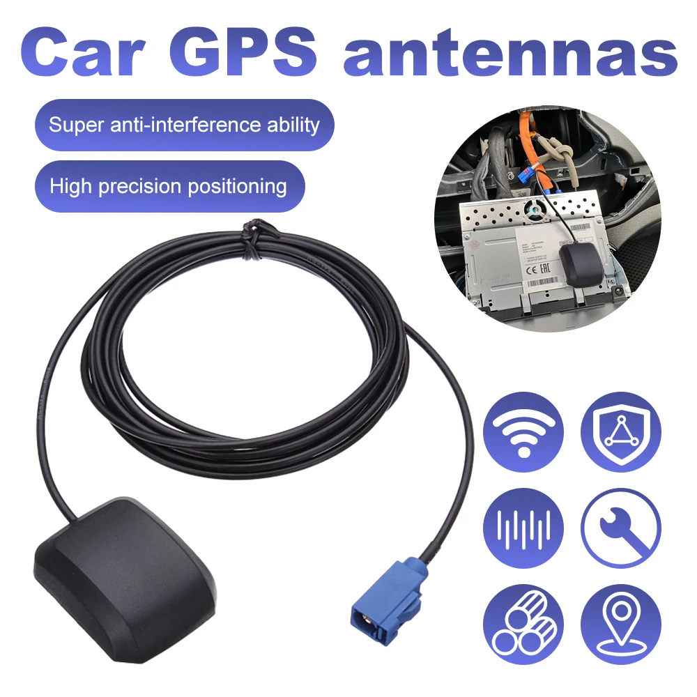 

Active Car External Positioning Satellite Antenna with FAKRA Interface 1.5 Meter Long Mouse Style Car Navigation GPS Antenna