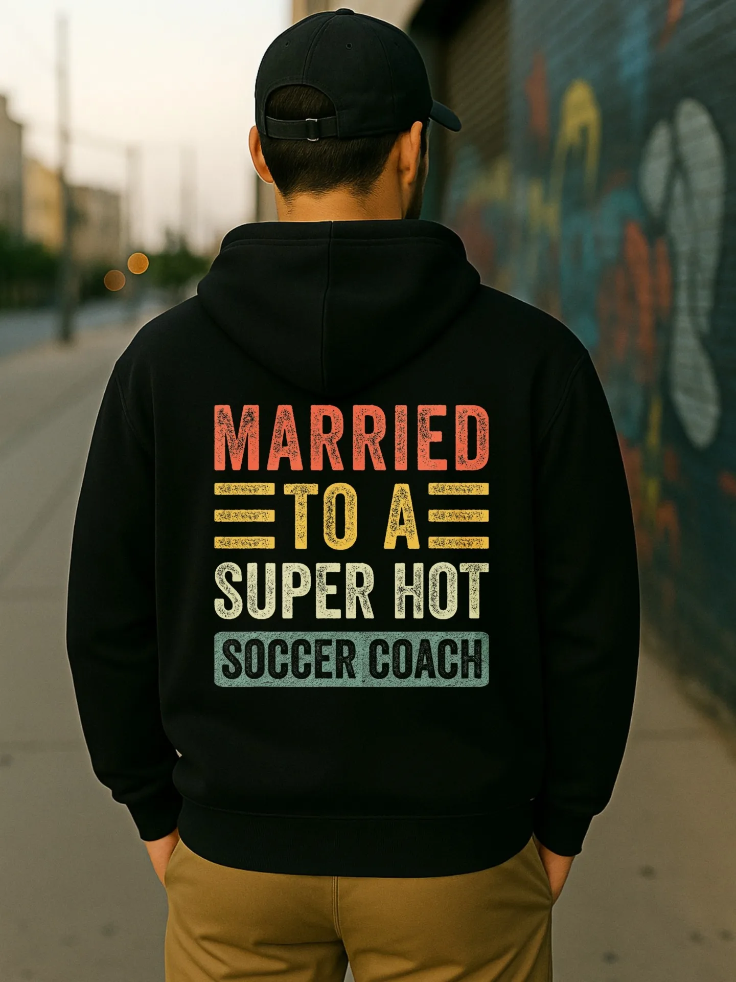 هوديي جرافيك للرجال، طباعة حروف، نمط كاجوال، مبطن بالصوف، للارتداء اليومي، للرجال