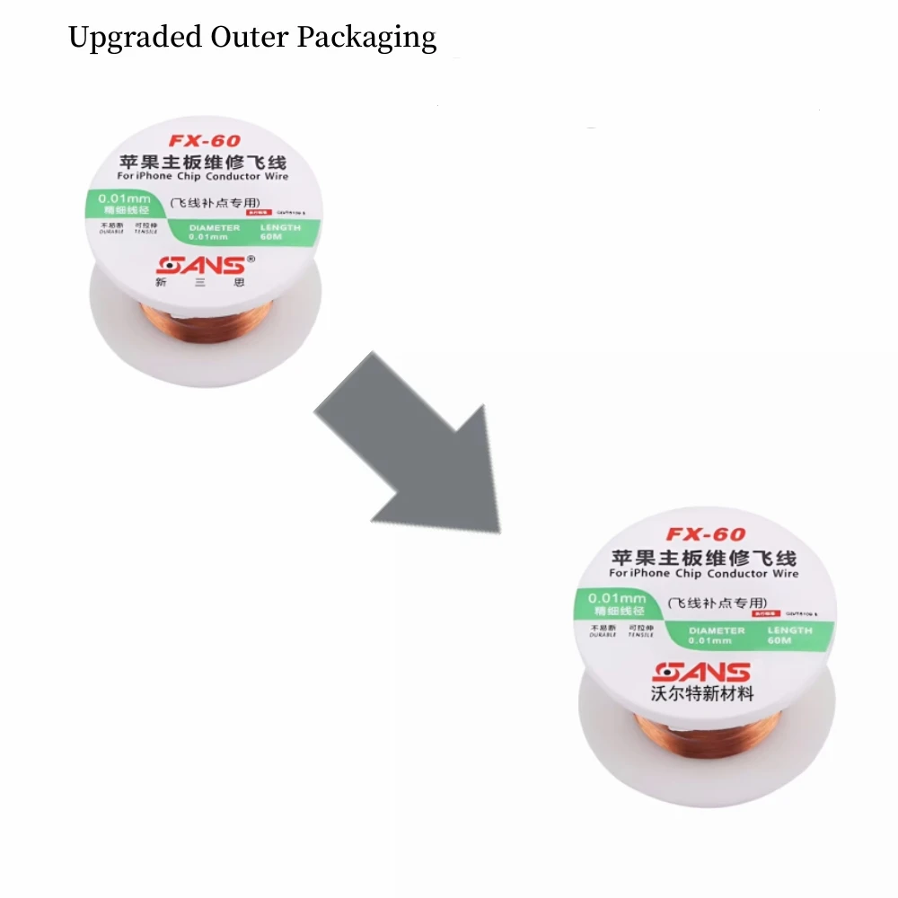 Ultra Thin 0.01mm Insulation Fly Line Copper Soldering Jump Wire for IPhone Logic Board Motherboard BGA Fingerprint Repair Tools