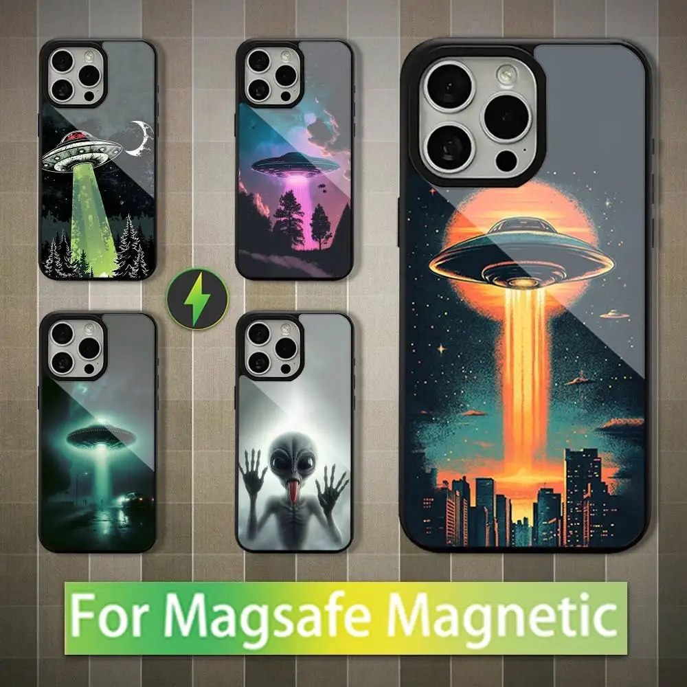 

Space UFO Alien Funny Thing Phone Case For iPhone 16,15,14,13,12,11,Pro,Max,Plus,Mini,Magsafe,Magnetic Wireless Charging Case